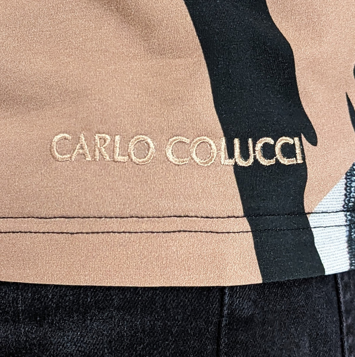 Carlo Colucci T-Shirt Print Black Grey Rose