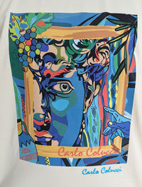 Carlo Colucci Galley Art Story Oversized Fit T-Shirt Off White