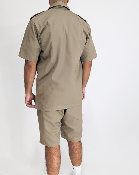 Massari Mandela Suit Shorts Beige