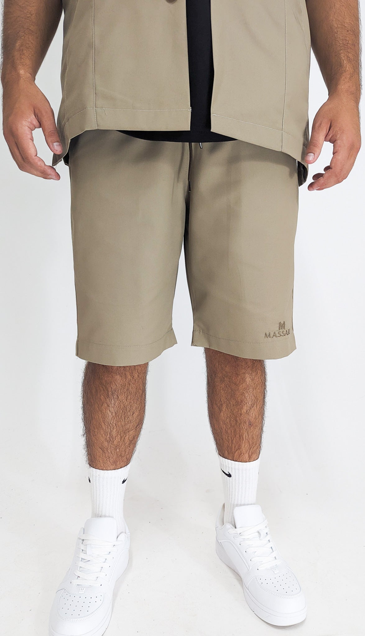 Massari Mandela Suit Shorts Beige