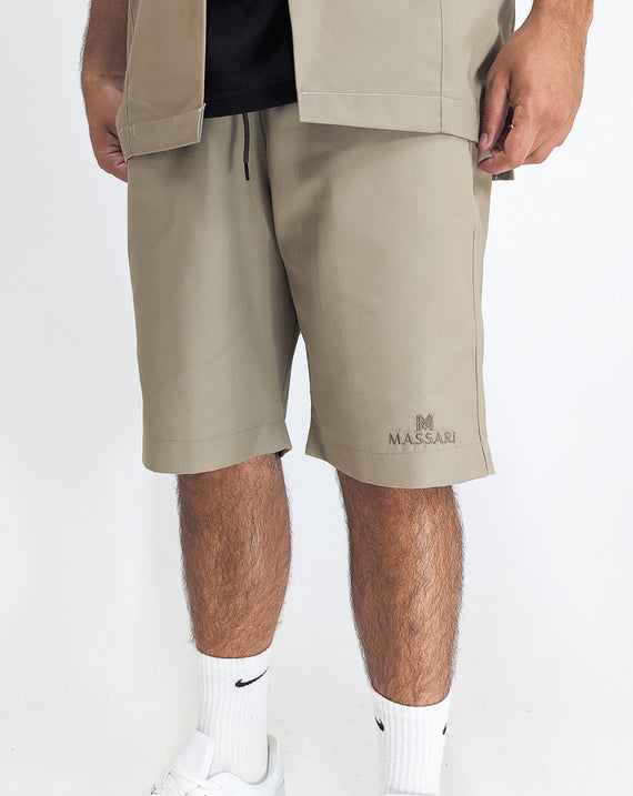 Massari Mandela Suit Shorts Beige