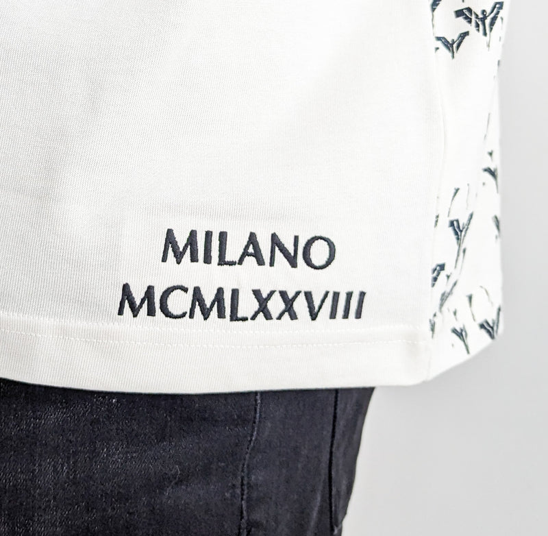 Carlo Colucci Milano All Over Print T-Shirt White