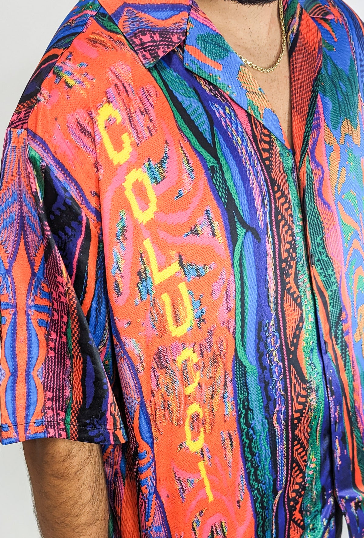 Carlo Colucci Shirt mit Strickdruck Multicolor