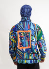 Carlo Colucci Galley Art Story Oversized Half Zip Jacket Navy