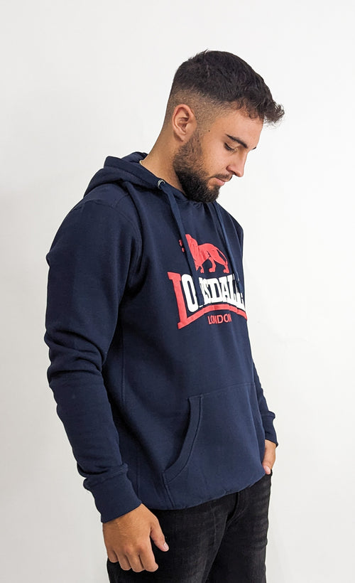 Lonsdale Thurning Hoodie Navy