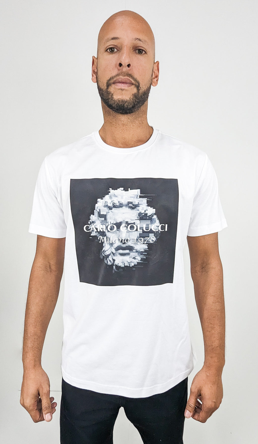 Carlo Colucci Art Gallery Design Pixel T-Shirt White