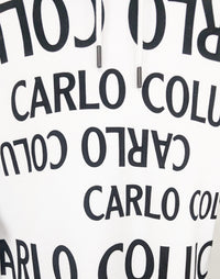 Carlo Colucci All Over Print Hoodie White