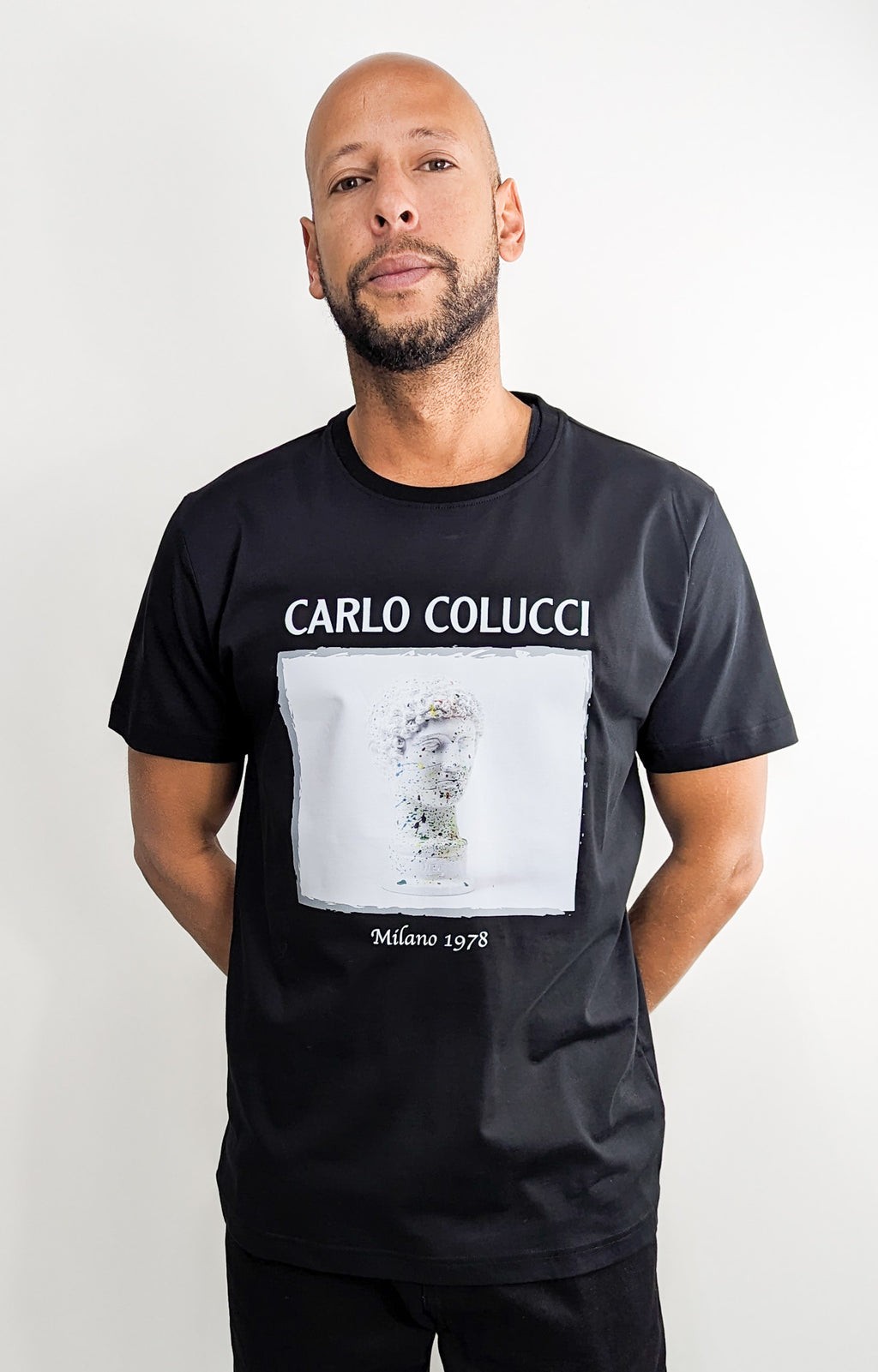 Carlo Colucci Art Gallery Design T-Shirt Black