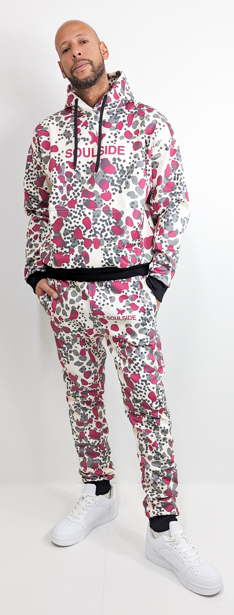 SoulSide Special Edition Dots Sweatpants Beige/Grey/Pink