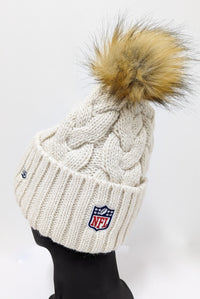 New Era NFL Indianapolis Colts Pom Knit Beanie Creme