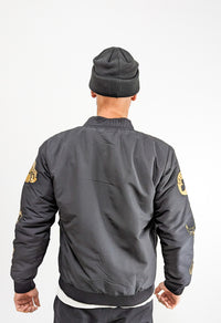 New Era NBA Foil Sleev Print Bomber Multi Black/ Gold