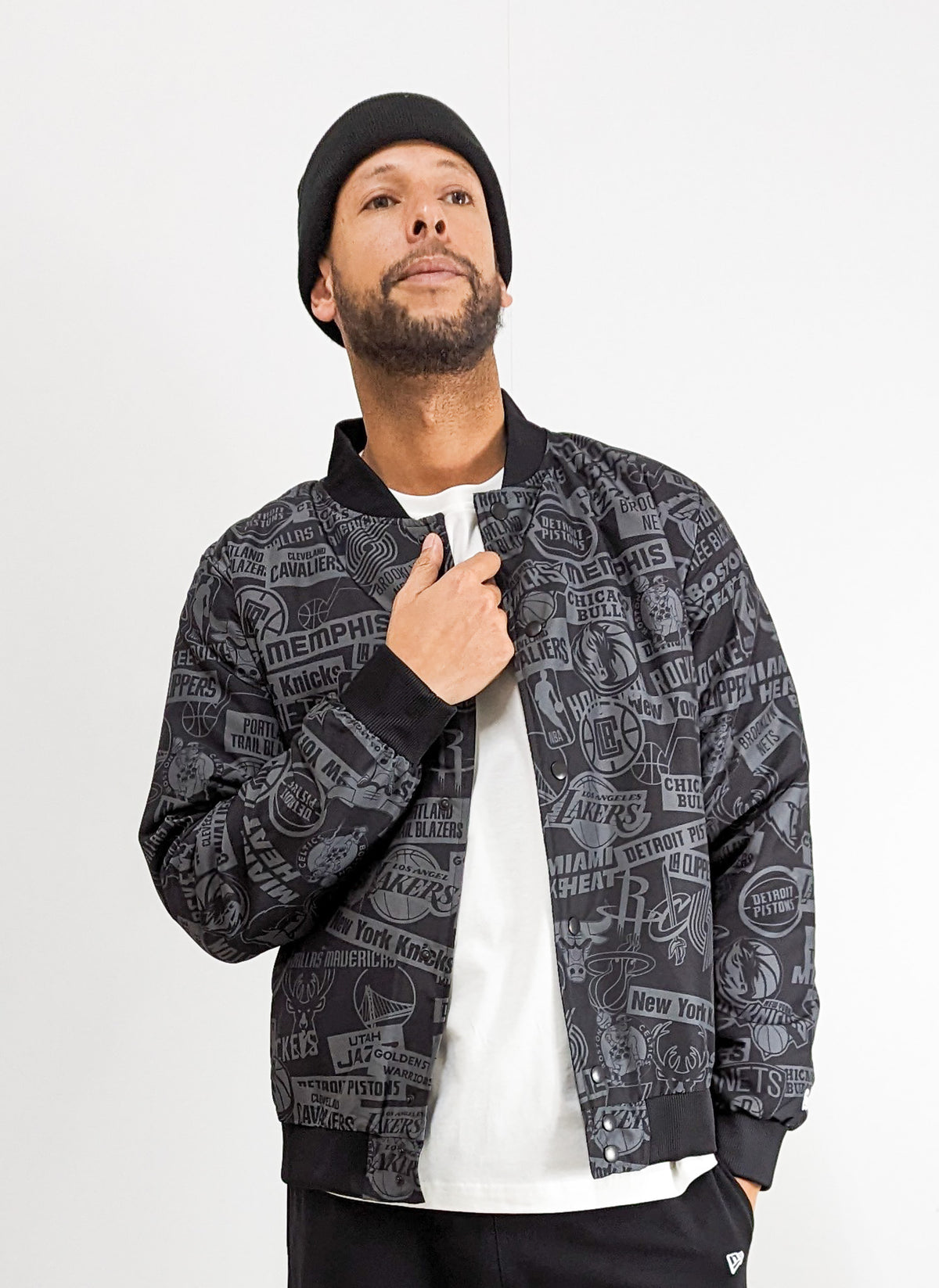 New Era Bomber Jacket NBAMUL Black