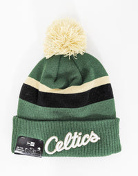 New Era NBA Celtics Beanie Bom Green Creme Black