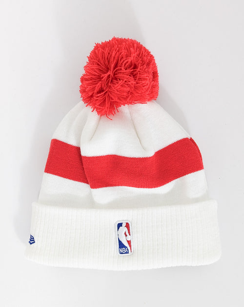 New Era NBA City Of Brotherly Love Knit Beanie Bom  Whit Red