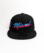 New Era Miami 9FIFTY Stretch Snap Cap Black