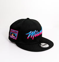 New Era Miami 9FIFTY Stretch Snap Cap Black