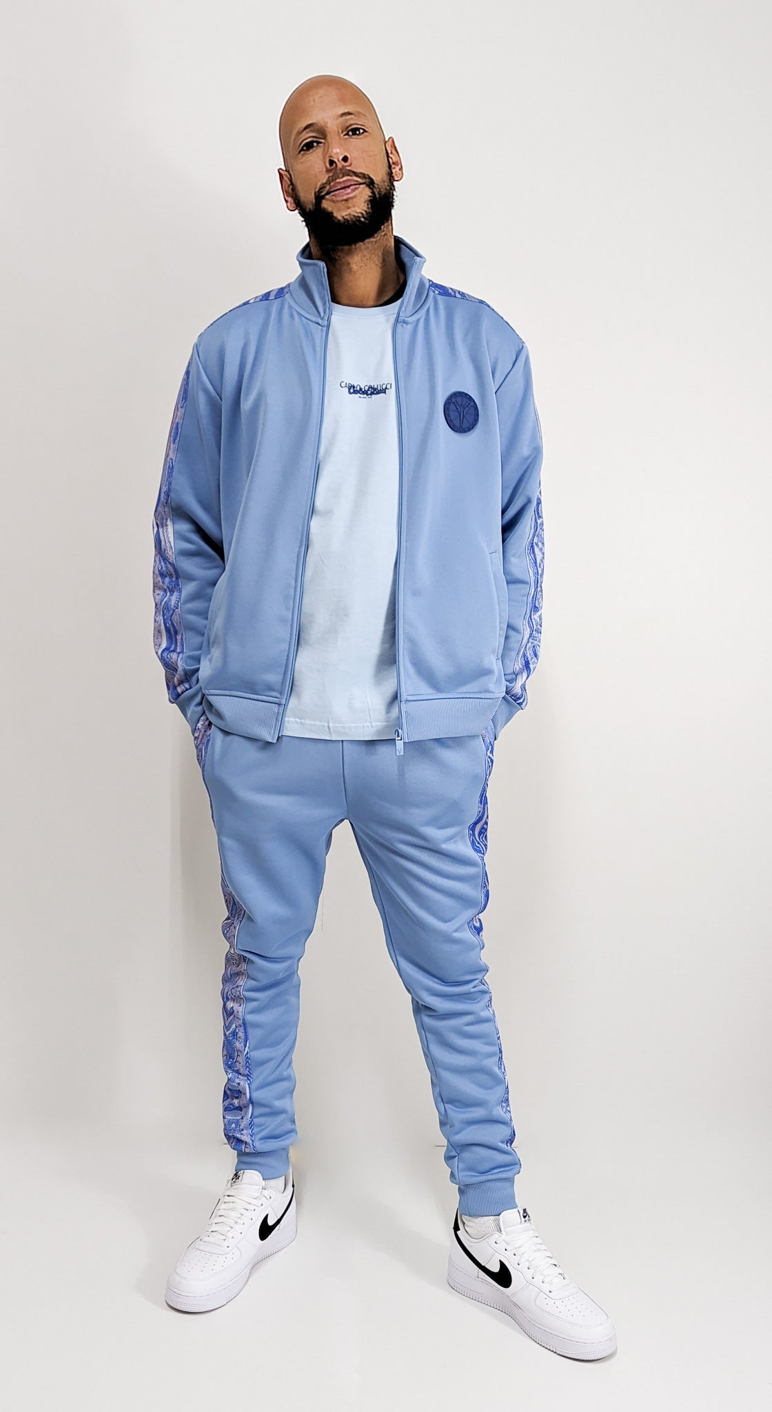 Carlo Colucci Cargo Sweatpants Blue