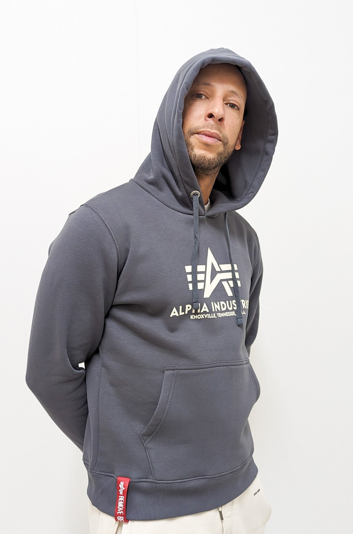 Alpha Industries Basic Hoodie Grey Black