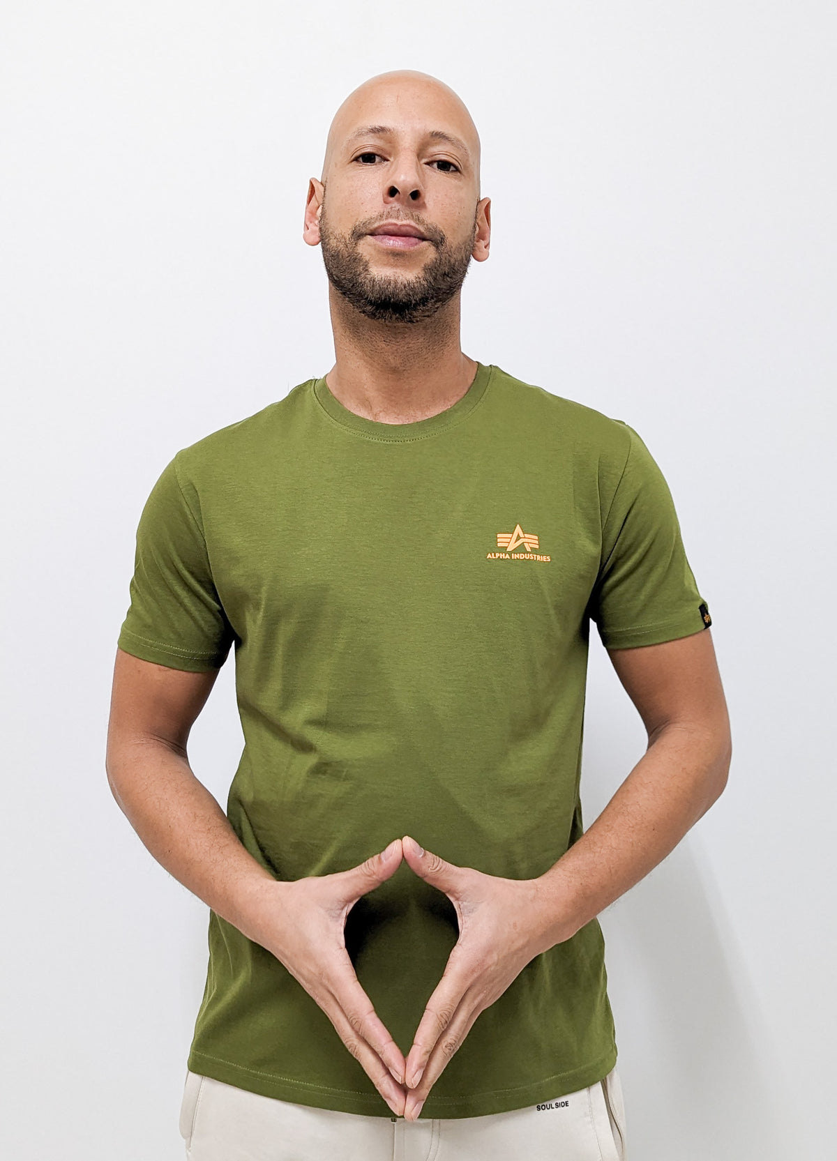 Alpha Industries Basic T-Shirt Small Logo Moss Green