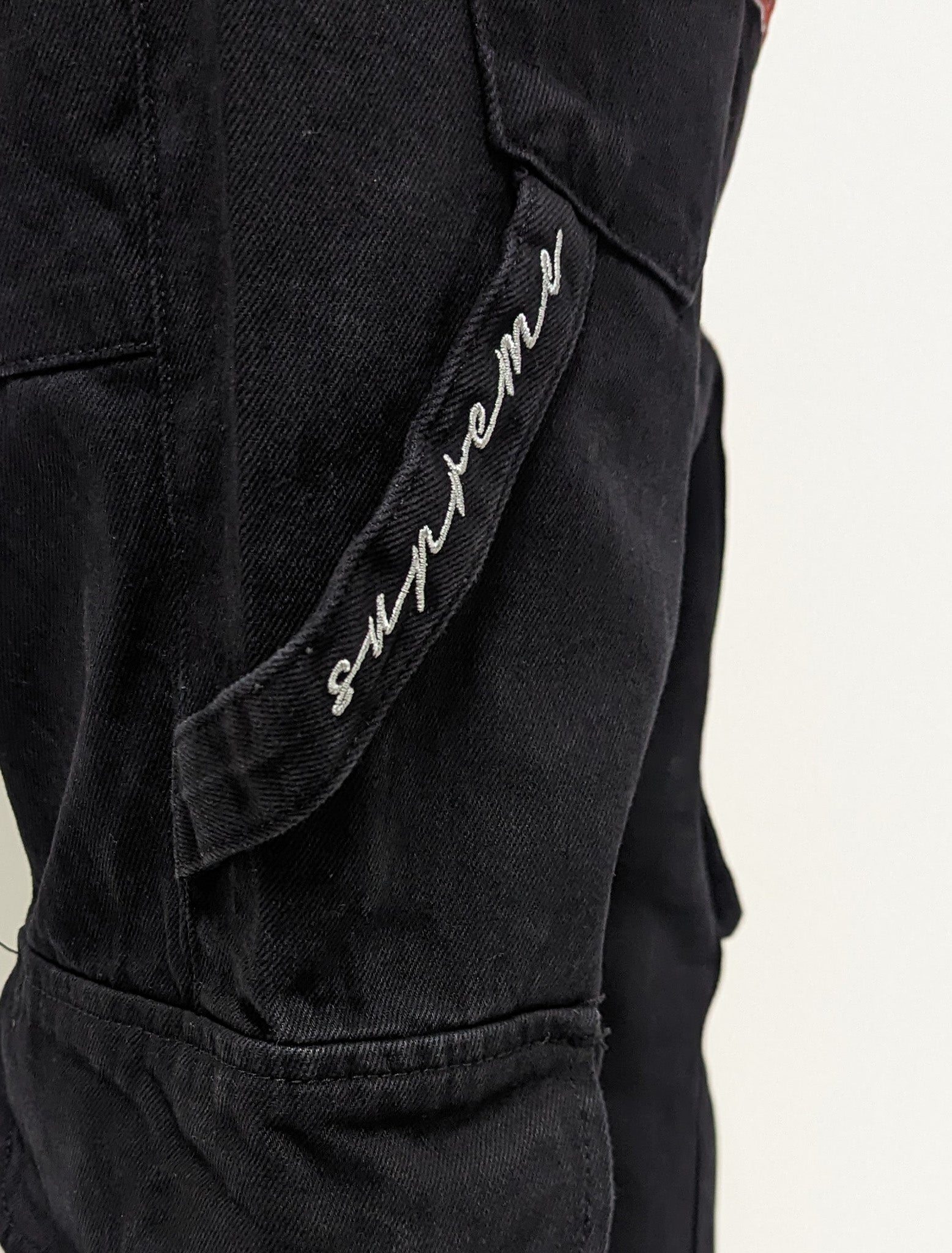 DADA Supreme Worker Slim Cargo Jeans Black Soulsideshop