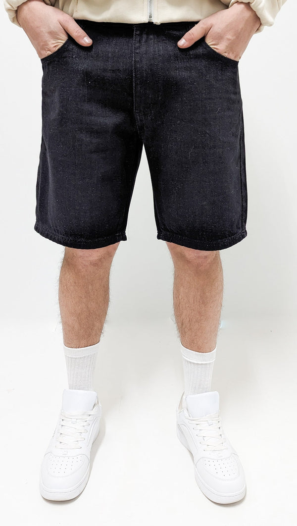 Dada Supreme Coin Crown Jeans Shorts Washed Black - Soulsideshop