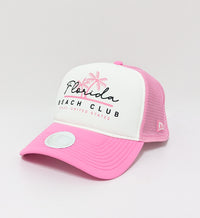 New Era Florida Beach Club Trucker Cap Pink