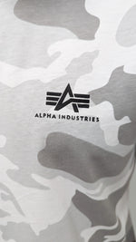 Alpha Industries Basic T-Shirt Small Logo White Camou - Soulsideshop