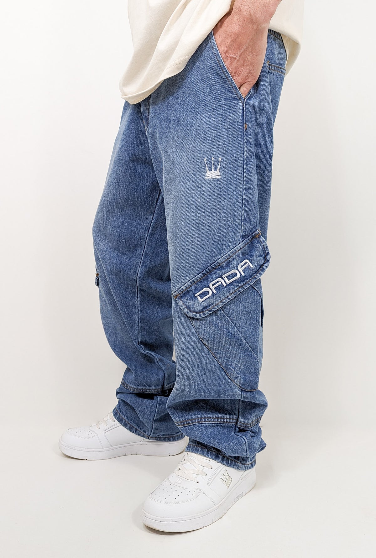 Dada Supreme Daydream Cargo Jeans 2.0 Light Blue - Soulsideshop