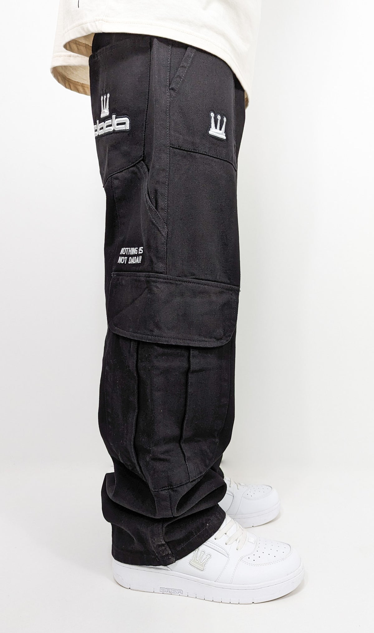 DADA Supreme Worker Cargo Baggy 2.0 Jeans Black - Soulsideshop