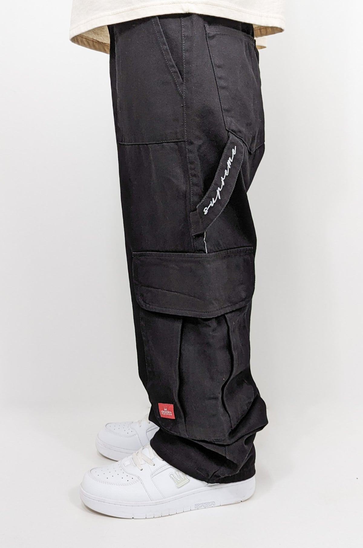 DADA Supreme Worker Cargo Baggy 2.0 Jeans Black - Soulsideshop