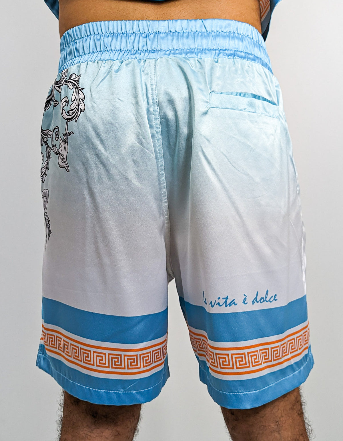 Carlo Colucci Gothik Optik Shorts Blue - Soulsideshop