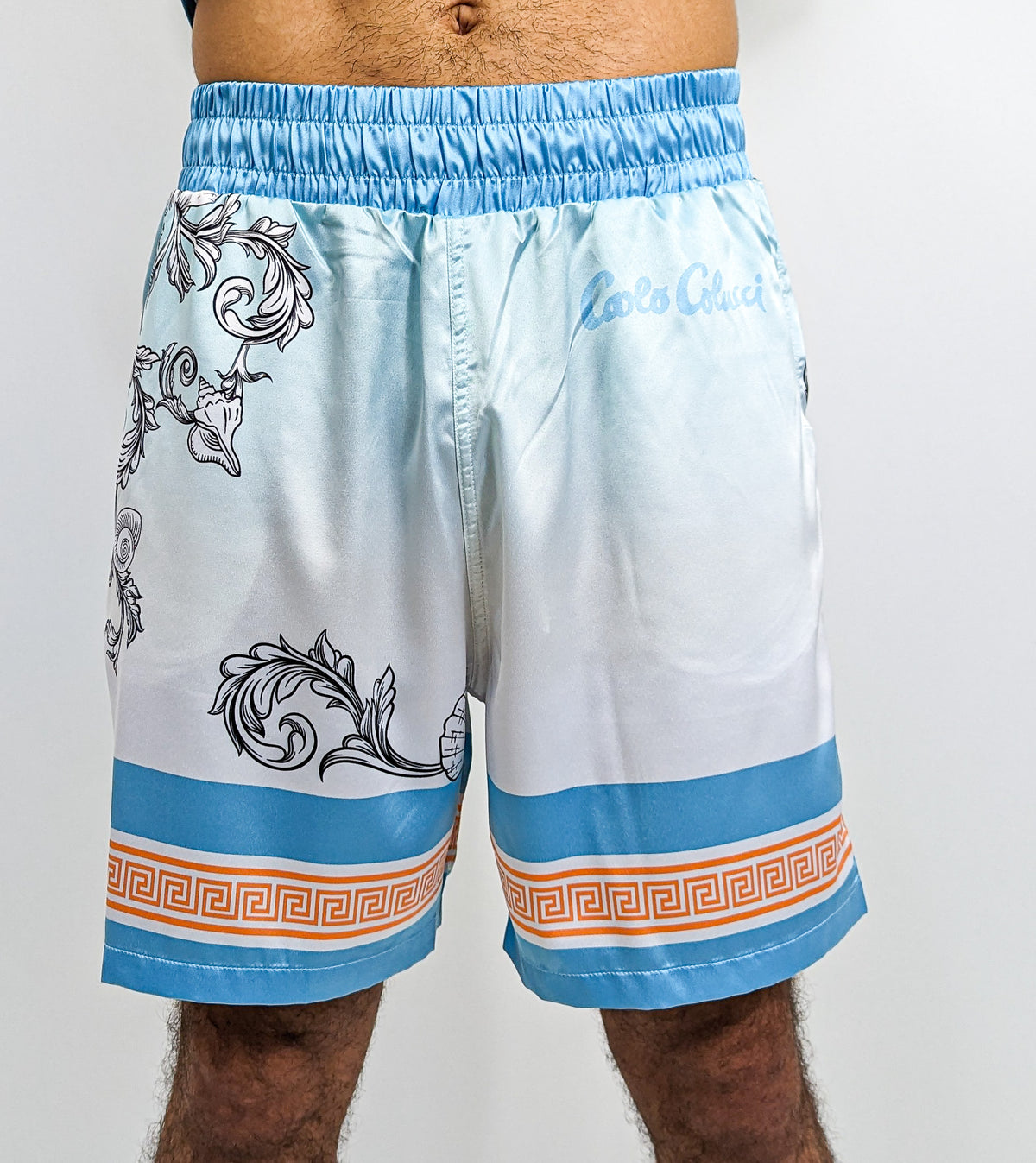 Carlo Colucci Gothik Optik Shorts Blue - Soulsideshop