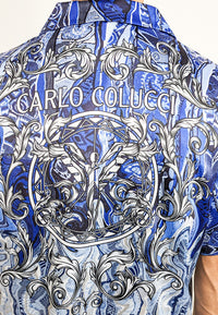 Carlo Colucci Oversize Hemd -Fusion- Blue - Soulsideshop