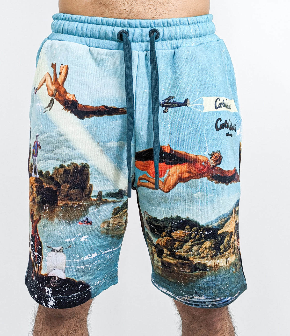 Carlo Colucci Sweatshorts -Vermächtnis des Ikarus- Blue - Soulsideshop