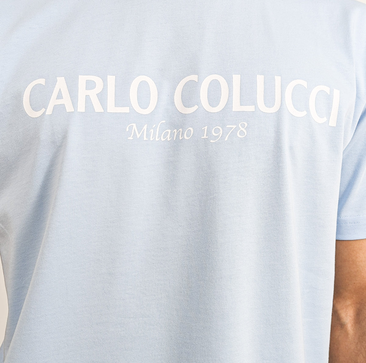 Carlo Colucci T-Shirt Blue - Soulsideshop