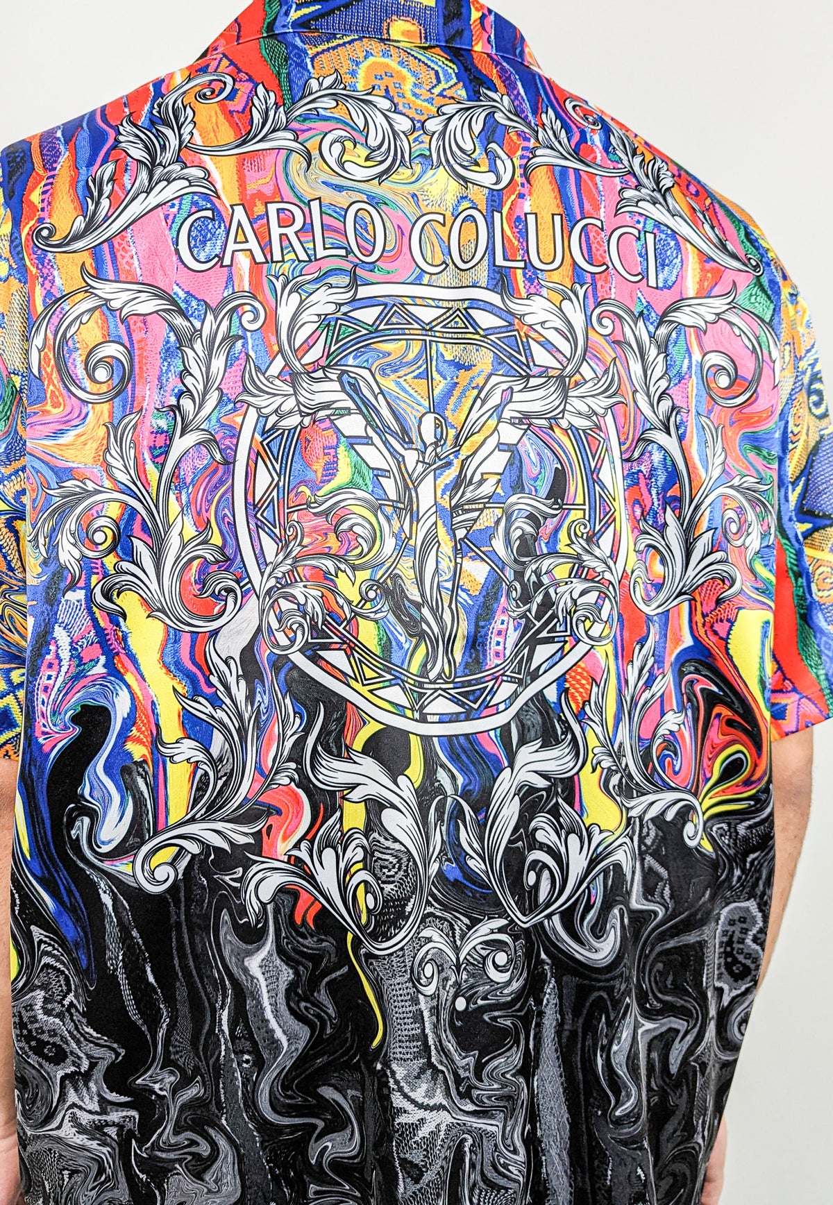 Carlo Colucci Oversize Hemd -Fusion- Multicolor