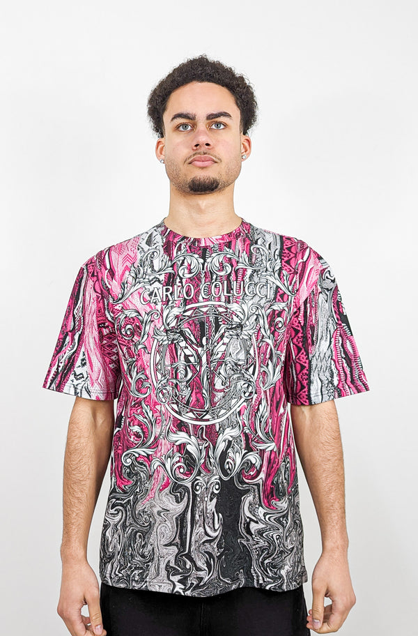 Carlo Colucci Oversize T-Shirt -Fusion- Pink - Soulsideshop