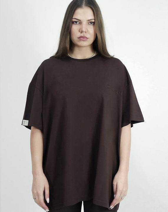 Chamakam Organic Oversize T-Shirt Emperdador Brown