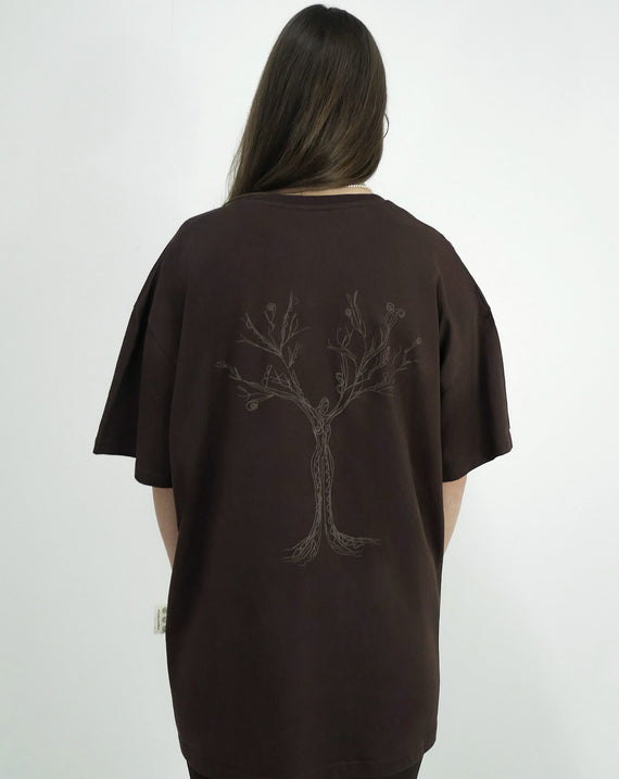 Chamakam Organic Oversize T-Shirt Emperdador Brown