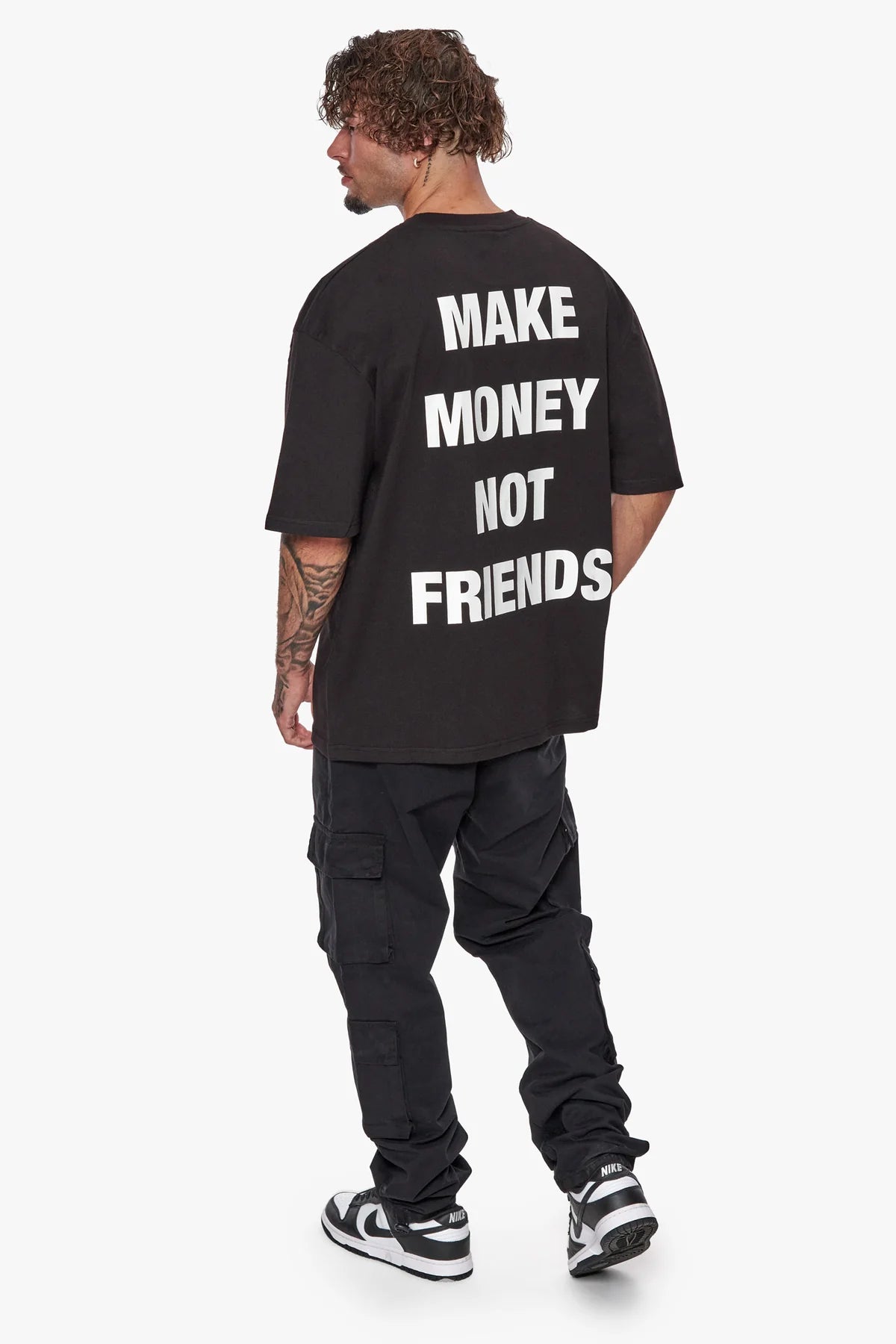 Dropsize Heavy Oversize Make Money T-Shirt Black