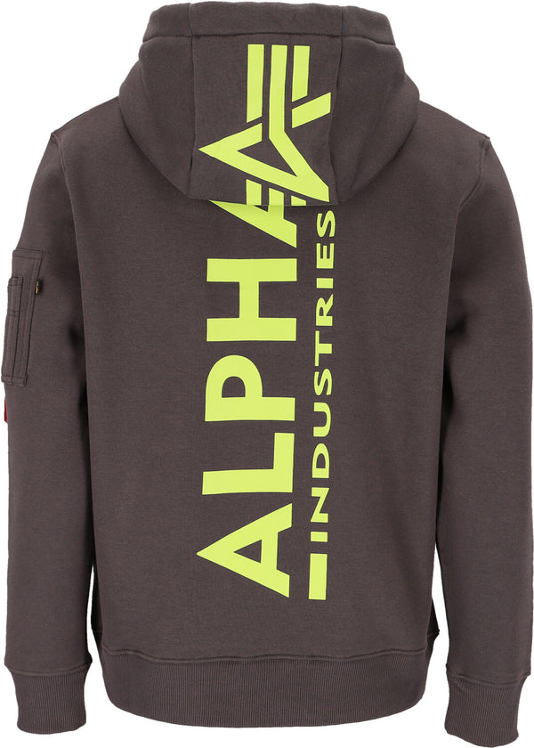 Alpha Industries Red Stripe Hoody Vintage Grey - Soulsideshop