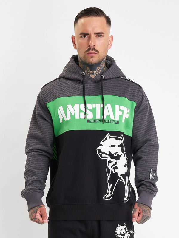 Amstaff Masho Hoodie Black Grey Green - Soulsideshop