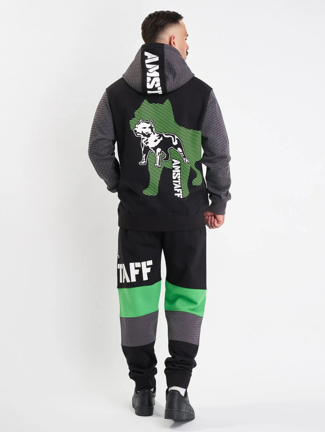 Amstaff Masho Hoodie Black Grey Green - Soulsideshop