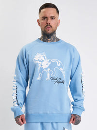 Amstaff Logo 2.0 Sweatshirt Horizon Blue - Soulsideshop