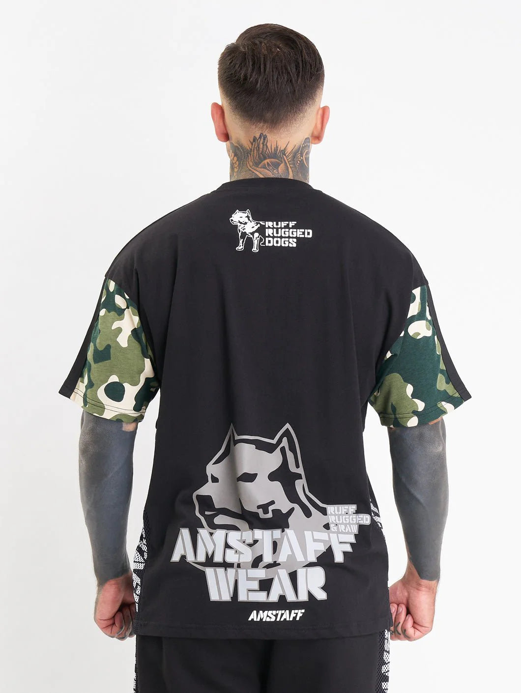 Amstaff Corven T-Shirt Black Camouflage - Soulsideshop