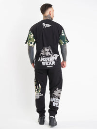 Amstaff Corven T-Shirt Black Camouflage - Soulsideshop