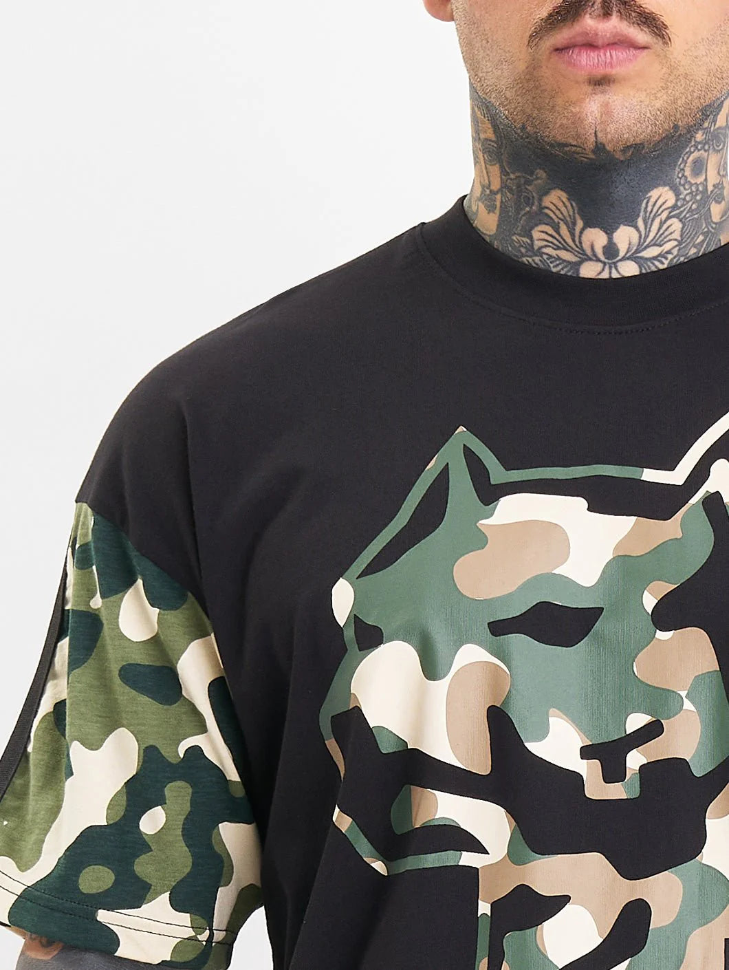 Amstaff Corven T-Shirt Black Camouflage - Soulsideshop