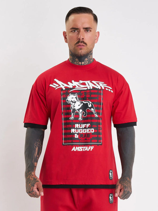 Amstaff Lucian T-Shirt Red - Soulsideshop