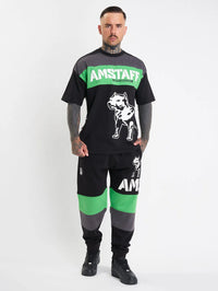 Amstaff Masho T-Shirt Black Grey Green - Soulsideshop