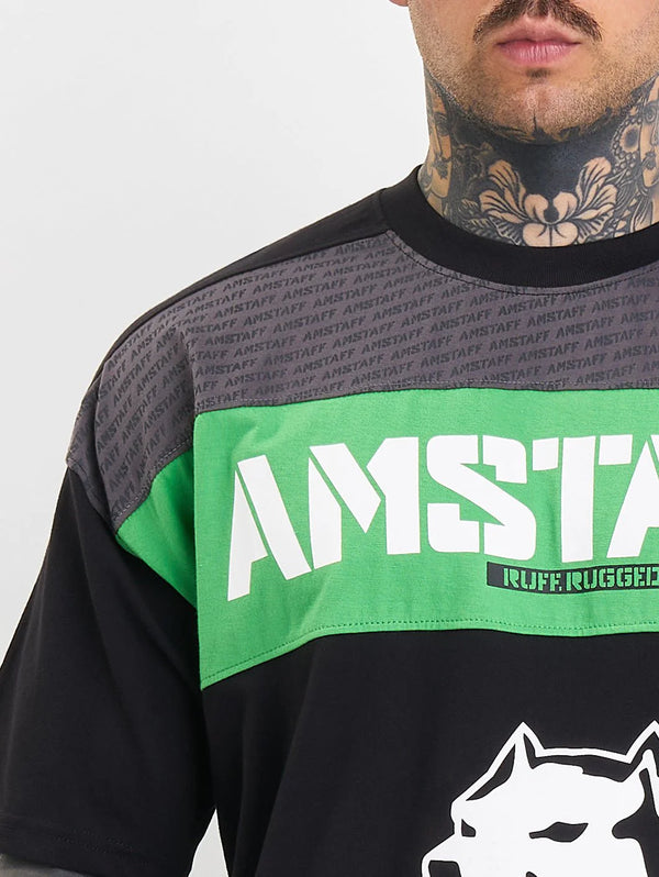 Amstaff Masho T-Shirt Black Grey Green - Soulsideshop